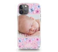 Hairyworm Personalised Phone Case For Samsung Galaxy A Phones, A05s A15, A16, A26 A34, A36, A25, A51, A52, A52S, A53, A54, A55, A56 Custom Pink Butterfly Cover with One Image and Text
