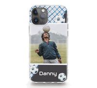 Hairyworm Personalised Phone Case For Samsung Galaxy A Phones, A05s A15, A16, A26 A34, A36, A25, A51, A52, A52S, A53, A54, A55, A56 Custom Grey Football Cover with One Image and Text