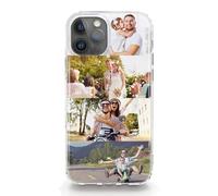 Hairyworm Personalised Phone Case For Samsung Galaxy A Phones, A15, A16, A34, A36, A25, A51, A52, A52S, A53, A54, A55, A56 Custom Photo Hard Cover, Personalized with Four Image Collage