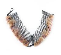 HairZing Banana Clip, Adjustable for Thick Curly Hair, Large Champagne - Plastic or Resin Hair Comb for Protective Hairstyles, Frohawk, Ponytail, Updos, People with Kinky, Curly Hair