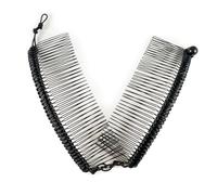 Hairzing Cord S-T-R-E-T-C-H Banana Comb, Hair Accessory Perfect For Easy Ponytail, Updo Or Faux Hawk Large Black
