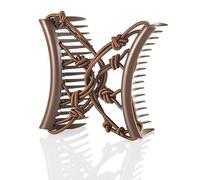Hairzing Pretzel Comb, Hair Accessory Perfect For Easy Ponytails, Updos And Twists, Hair Accessory With Plastic Double Combs Medium Brown