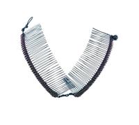 HairZing Stretchy Banana Hair Clip - Sturdy Hold, No Damage, Creases or Pain (Satin Cord) (Brown, Large (Pack of 1))