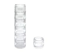 HaiSea Weekly Travel Pill Planner-Monthly Pill Organizer, Daily Month Pill Box-Separate AM/PM Compartments Colors Vary (White)