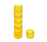 HaiSea Weekly Travel Pill Planner-Monthly Pill Organizer, Daily Month Pill Box-Separate AM/PM Compartments Colors Vary (Yellow)