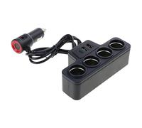 HAISENG 12V/24V Car Charging Adapter Car Power Socket Splitter 120W With USB C Port & 75cm Long Cable For Vehicles