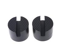 HAISENG 2 Pcs Black 50x37mm Car Auto Slotted Frame Hydraulic Floor Rubber Pad Car Charger Fast