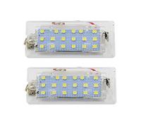 HAISENG 2Pcs 18 3528 12V LED Lamp Vehicle Rear License Plate LED Light For E53 1999-2003 E83 03-10 Brackets