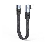 HAISENG 90 Degree USB C Cable Type C To Type C Cable Fast Charging 240W Type C Port Right Angled USB C Data Cable