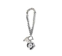 HAISENG Adjustable Heart Charm Alloy Jewelry for Her Valentine Anniversary Mother’s Day Multifunction Timekeeper