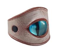 HAISENG Adjustable Leather Rings Blue Evil Eyes Charm Finger Band Handmade Accessory Trendy Jewelry For Stylish Individuals Personality Charm Jewelry