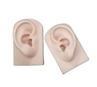 HAISENG Artificial Ear Model Soft Silicone Left and Right Ear Mold for Acupunctures Training Practical Jewelry Display Props