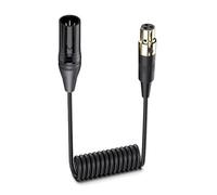 HAISENG Coiled Small 3Pin To Standard 3Pin Adapter Cable Male Female Connection For Mixer And Amplifiers Stretchable