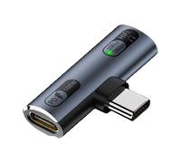HAISENG Compact USB C Splitter USB C PD100w Charging Adapter For Simultaneous Music And Charging For Travel Office