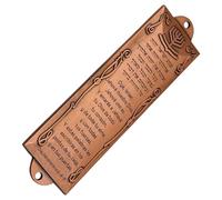 HAISENG Easy Installation Spanish Themed Metal Mezuzah Case For Luxurious Front Door Decorative Ornament Judaic Blessing Gift Front Door Plaques