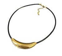 HAISENG Fashionable Women Metal Pendant Necklace Leather Rope Jewelry Stylish Jewelry Comfortable For Everyday Wear Date Necklace