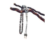 HAISENG Glass Bead Cross Rosary Bracelets Vibrant Pendants for Womens Man Religious Hand Chain Praying Meditations Glass Tasbih