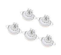 HAISENG Gold Layer Protect Sound Tube Socket with Tins Coated Pin Low Noise Designing for Smooth 12AU7 ECC82 Installation Gold Plate Tube Socket with Tins Layer for Music Lover Amplifiers