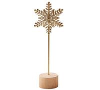 HAISENG Golden Gingko Leaf Statue Metal Sculpture Iron Leaves Flower Figurine With Wood Base Office Desktop Decoration Ornament Iron Leaf Table Decors