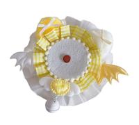 HAISENG Handmade Lace Badge Tray with Bells Embellishments Brooch Holder Pin Display Stand for Enthusiasts and Collectors