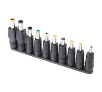 HAISENG Laptop Power Adapter Tips Set 8pcs/10pcs Straight Head/Bend For Multiple Device Compatibility Black