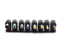 HAISENG Laptop Power Adapter Tips Set 8pcs/10pcs Straight Head/Bend For Multiple Device Compatibility Black