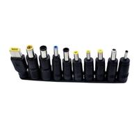 HAISENG Laptop Power Adapter Tips Set 8pcs/10pcs Straight Head/Bend For Multiple Device Compatibility Black