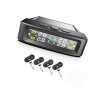HAISENG Motorcycle TPMS Solar USB Power Tire Pressure Monitor Tire Pressure Systems Temperature Sensors Alarm Car Alarm