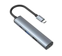 HAISENG Multiple Port USB C Hubs Combines 100W Power Delivery 4K HDTV Connectivitys 5Gbps Data Transfer Aluminum Case