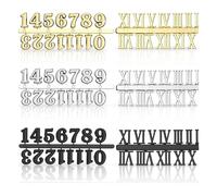 HAISENG Multipurpose Clock Repair Kits Elegant Metal Arabic Or Roman Numerals Clock Numbers Set Watch Replacement Accessories Gold Silver Black Numbers