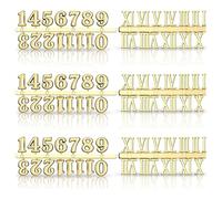 HAISENG Multipurpose Clock Repair Kits Elegant Metal Arabic Or Roman Numerals Clock Numbers Set Watch Replacement Accessories Gold Silver Black Numbers