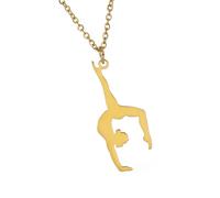 HAISENG Multipurpose Women's Sturdy Stainless Steel Artistics Gymnastics Charm Necklace With Stylish Pendant For Trendy Women Stainless Steel Chain
