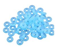 HAISENG Pack of 100 Stopper Rings Silicone Spacer Rings Jewelry Making Accessories Easy Threading Rings Handmade Accessories Silicone Spacers