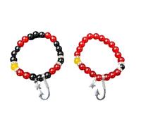 HAISENG Set of 1/2 Adjustable Couple Matching Wristband Smooth Beads Handchain Accessory for Women Girls