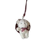 HAISENG Soft Plush Bear Wallet Pendant Necklace Versatile Plush Bear Necklace with Coin Purse Charm Accessory for Everyday Use Trendy Girls Jewelry