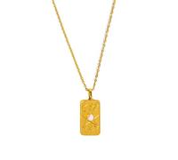 HAISENG Stainless Steel Square Pendant Necklace Beautiful Sun Moon World Star Pendant For Fashion Forward Individuals Stylish