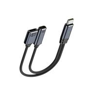 HAISENG USB C Cable Adapter With Power Supply Type C To USB 100W Fast Charging Cable 2 In 1 USB C Splitter Charging