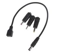 HAISENG USB Female To 5.5x2.1mm Male Adapter Set With 3pcs Adapters 4.0x1.7mm 3.5x1.35mm 2.5x0.7mm For Charging