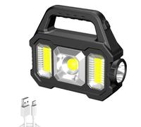 HAISENG USB Solar Charging Flashlight Water Proof Outdoor Searchlight Rechargeable LED Torch Camping Light 2500mAh Work Light Hand Torches Flashlight