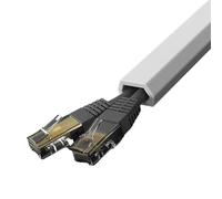 HAISENG White/Gray Wall Cord Hider Cable Guard PVC Trunking Power Wire Line Slot For Organized Home Office Freely Trimming