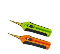 HAISHANG 2Pcs Professional Pruning Shears, Trimming Scissors Curved, Gardening Hand Pruner Pruning Secateurs with Titanium Coated Blades, Garden Scissors for Fruit Branch Bonsai Flower Plants