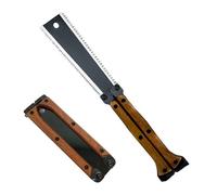 HAISHANG Japanese Hand Saw, 6.3Inch Folding Pruning of 13/14 TPI Double-Edged Pull Handsaw, 3 Side Grinding Gear SK5 Blade Wood Flush Cut Saw for Camping,Woodworking & DIY