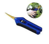 HAISHANG Professional Garden Scissors, Curved Gardening Pruning Secateurs with Titanium Coated Blades, Flower Pruning Shears, Trimming Scissors for Florist Plants Vegetables Fruits Rose