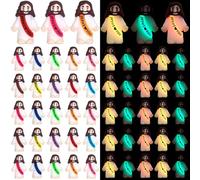 Haishell 50 Pcs Mini Jesus Figures Glow in The Dark Religious Cute Tiny Doll to Hide and Seek Church Favors for Sunday School Baptism (Mini, 50, Jesus Loves You)