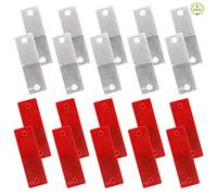 Haisheng 20PCS Reflectors Trailer, Self Adhesive Reflectors Stick-on Rectangular Rear Reflector for Gate Posts Trailer Motorcycle Caravan Truck(White and Red)