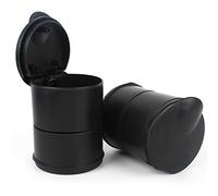 Haisheng 2PCS Smokeless Car Cigarette Ash Ashtray Cup Holder Auto Smokeless Cylinder Self Extinguishing Ash Tray Portable (6.5×6.5×9.2cm)