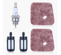Haishine Air Fuel Filter Spark Plug Kits for STIHL KM55 KM55R FS55 FS38 FS45 FS46 FC55 Brushcutter with Fuel Filter, Spark Plug, Replacement for 4140 124 2800