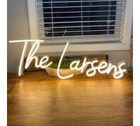 Haisic Custom Neon Signs, LED Neon Name Sign Personalised, Dimmable/Color Change Customise Acrylic Light Sign for Home Bedroom Wall Decor, Wedding Birthday Gifts, Bar Shop Studio Business-(16-60in)