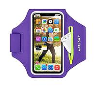 HAISSKY Running Armband with Earbud Pocket,Sweatproof Phone Armband 6.9" | Phone Holder for Running Sweatproof, Breathable Armband for Sport,Gym, Cycling, Travel,Adjustable,Non-slip strap,Men & Women