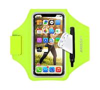 HAISSKY Running Armband with Earbud Pocket,Sweatproof Phone Armband 6.9" | Phone Holder for Running Sweatproof, Breathable Armband for Sport ,Gym, Cycling, Travel,Adjustable,Non-slip strap,Men & Women